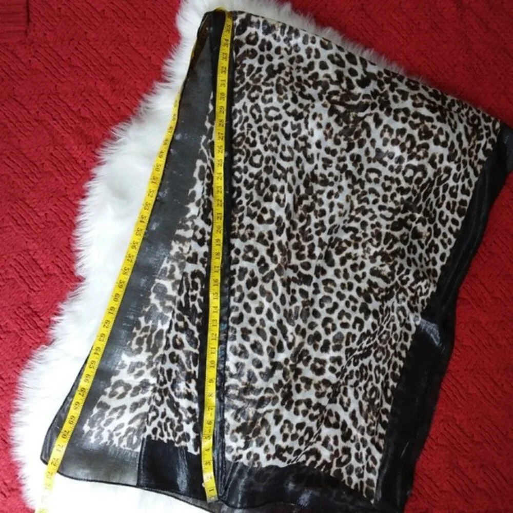 Calvin Klein Leopard Print Scarf